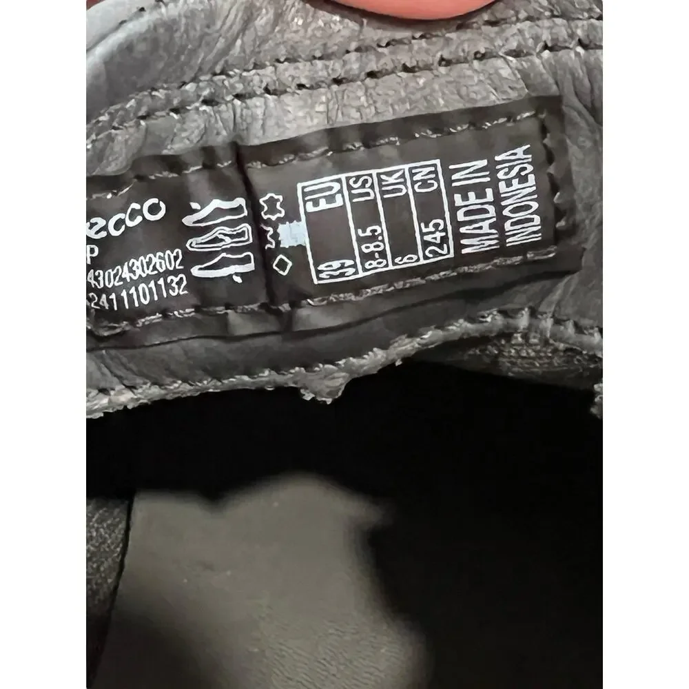 ECCO Women's Soft Nubuck Low Zip Sneaker Booties US Sz 8.5 Gray NWOB - Picture 13 of 13